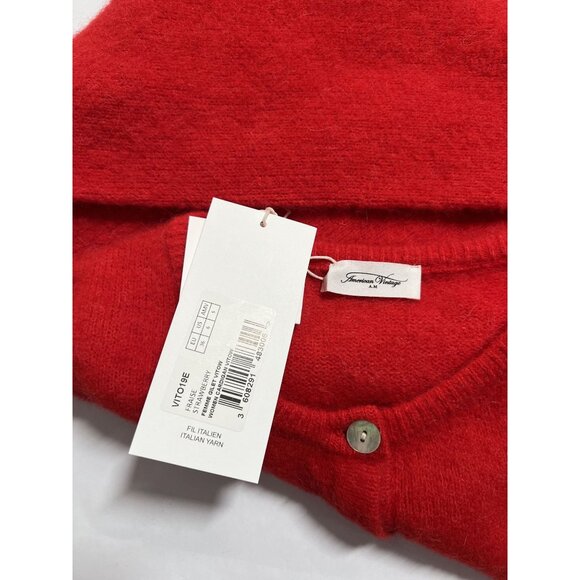 American Vintage Vitow Cardigan in Strawberry - Picture 6 of 8